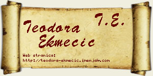 Teodora Ekmečić vizit kartica